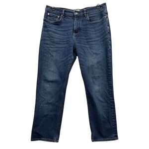 SPOKE‎ 12oz Original Build C Blue Wash Straight Leg Jeans Classic Fit Clean 35